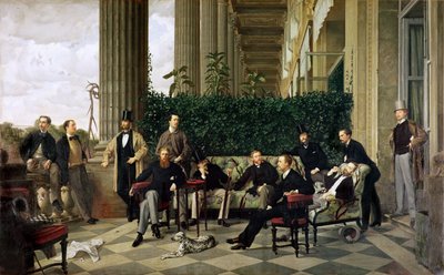 द सर्कल ऑफ़ द र्यू रॉयल, पेरिस, 1868 द्वारा James Jacques Joseph Tissot